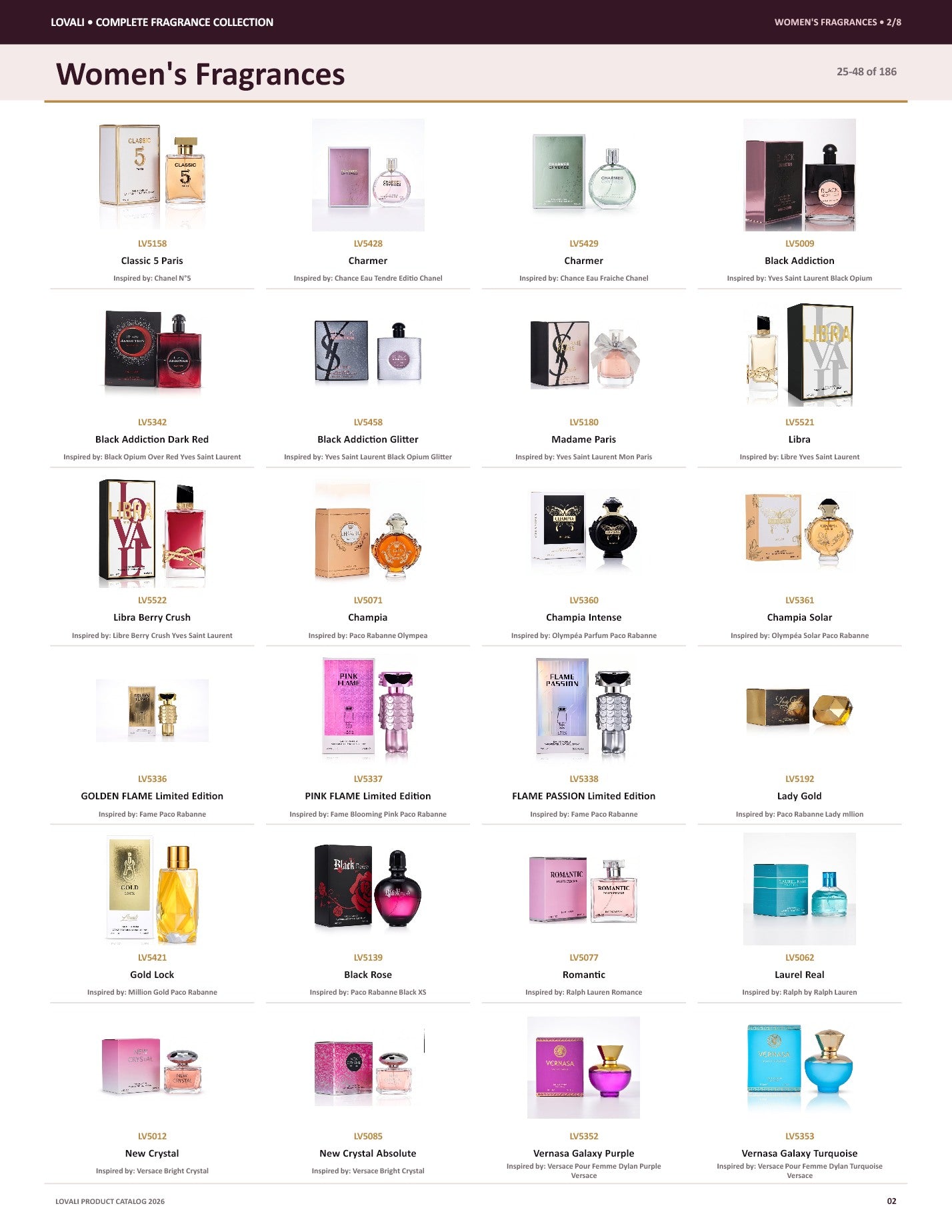 Lovali Women's fragrance catalog page 2