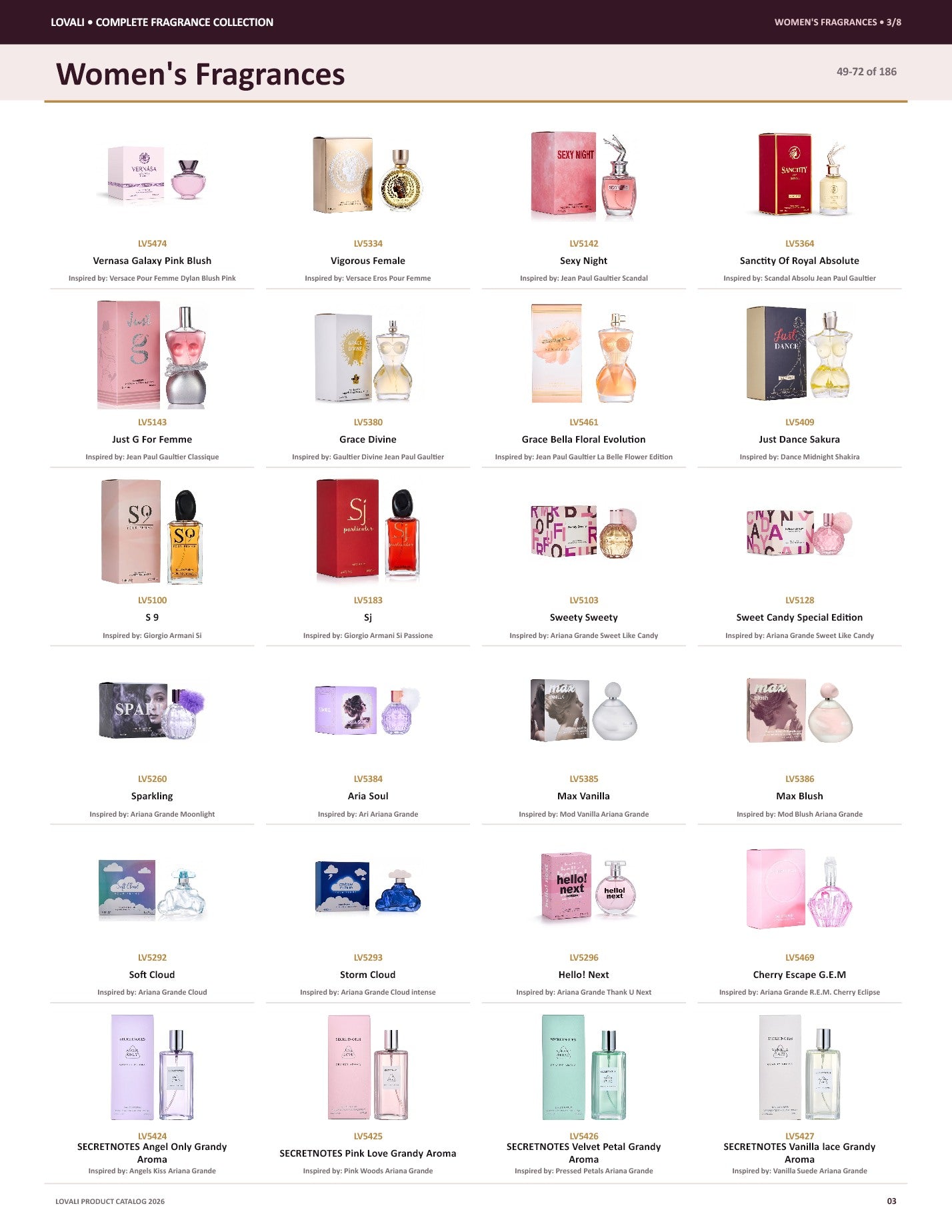 Lovali Women's fragrance catalog page 3