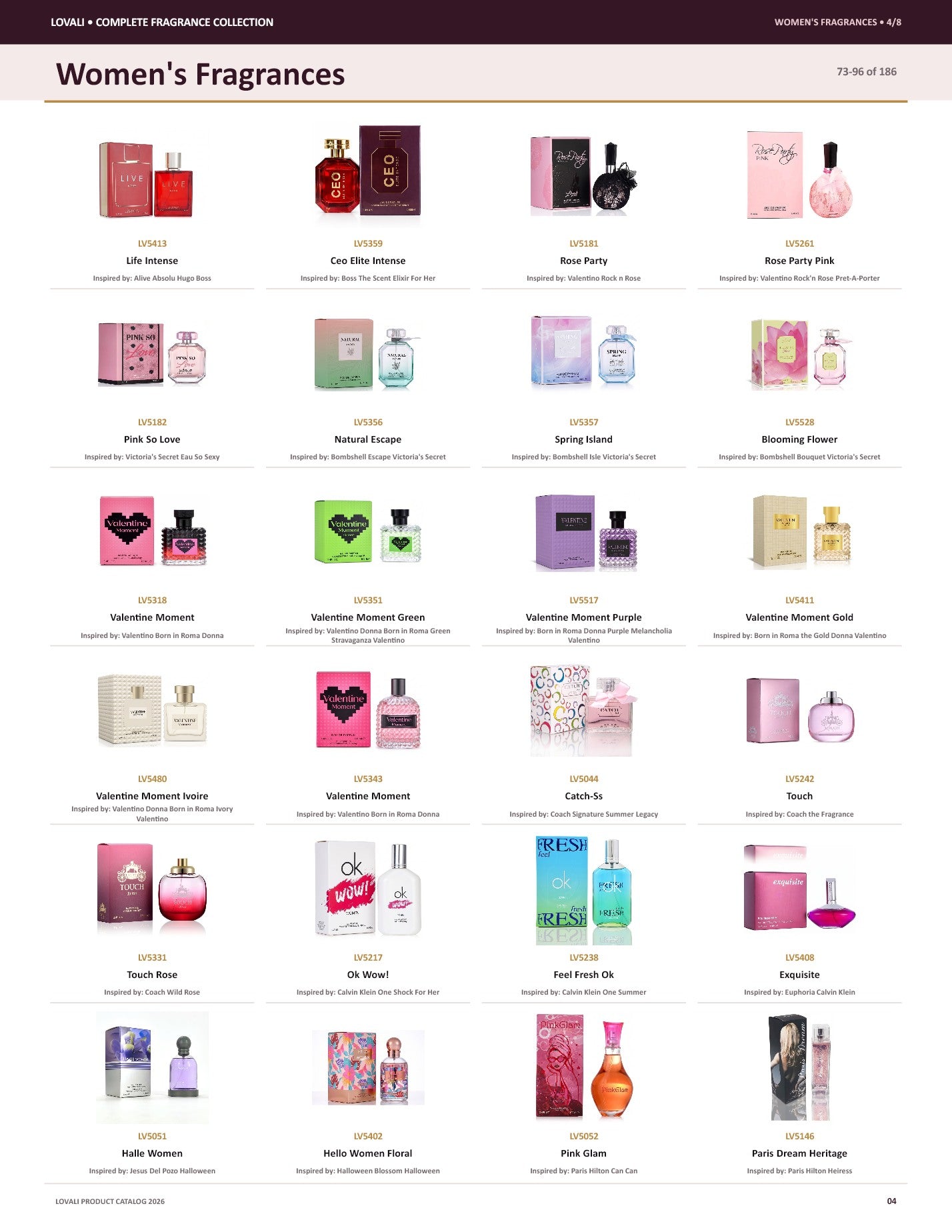 Lovali Women's fragrance catalog page 4