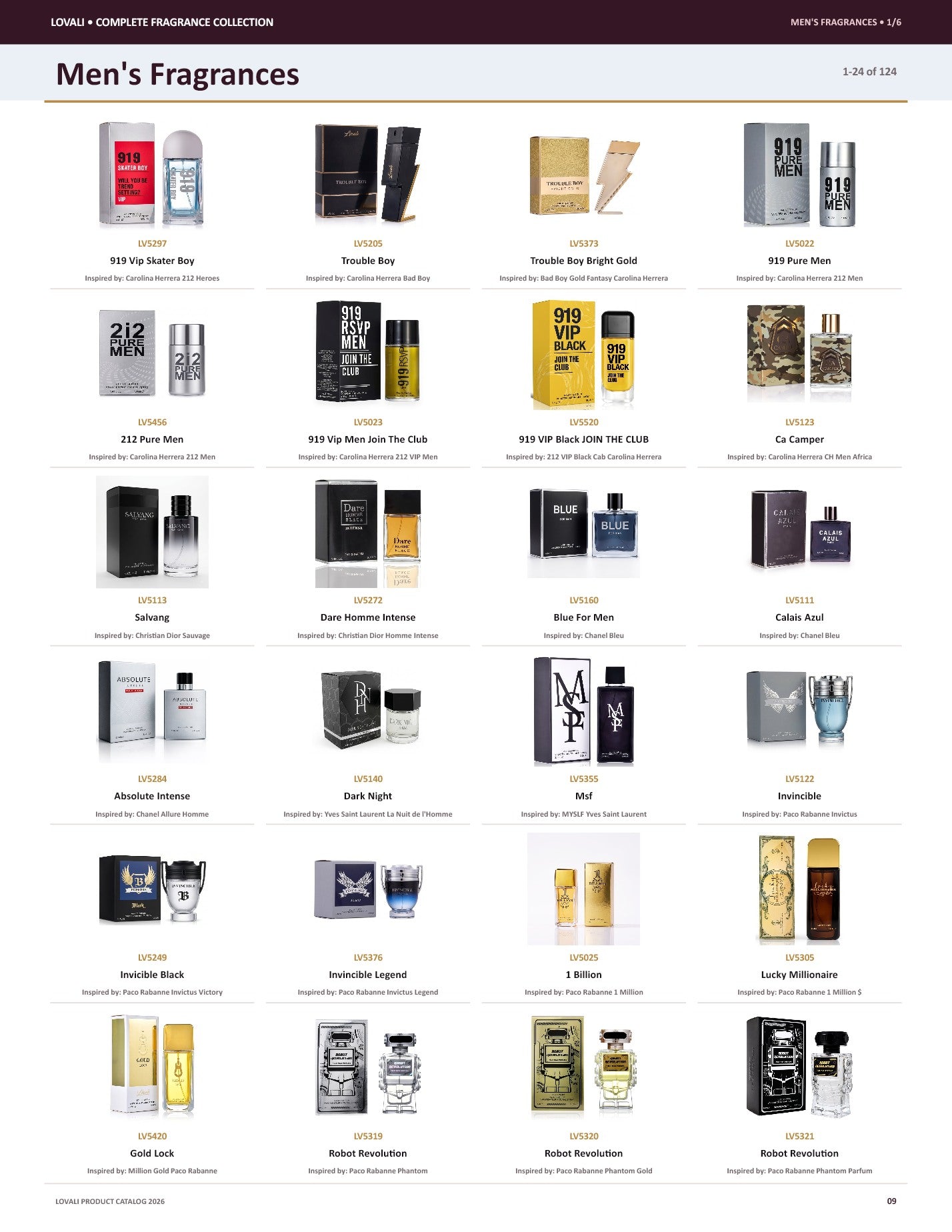 Lovali Men's fragrance catalog page 9
