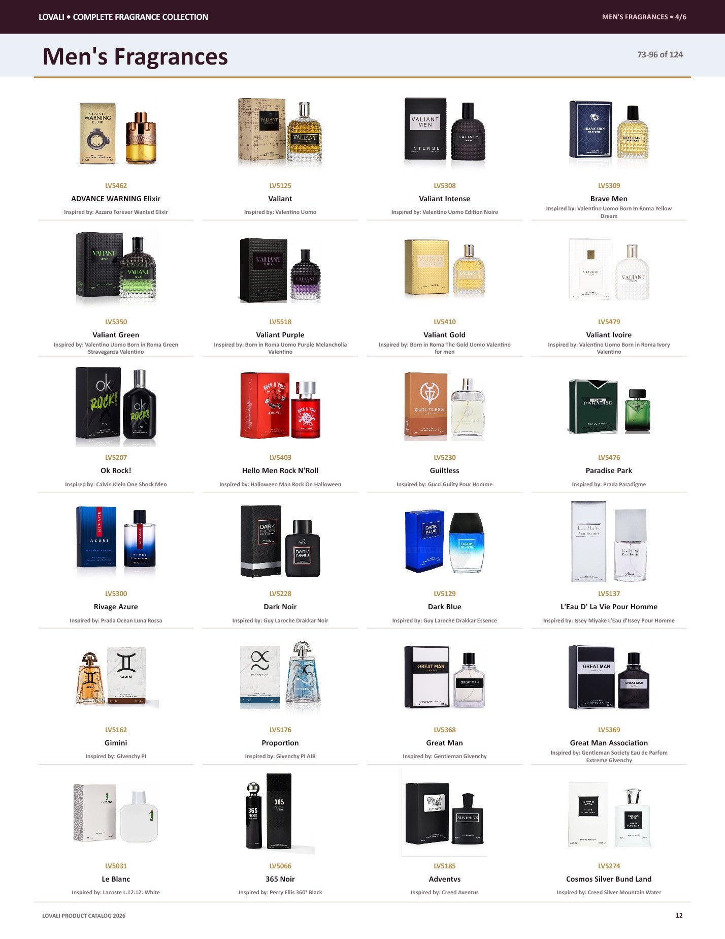 Lovali Men's fragrance catalog page 12