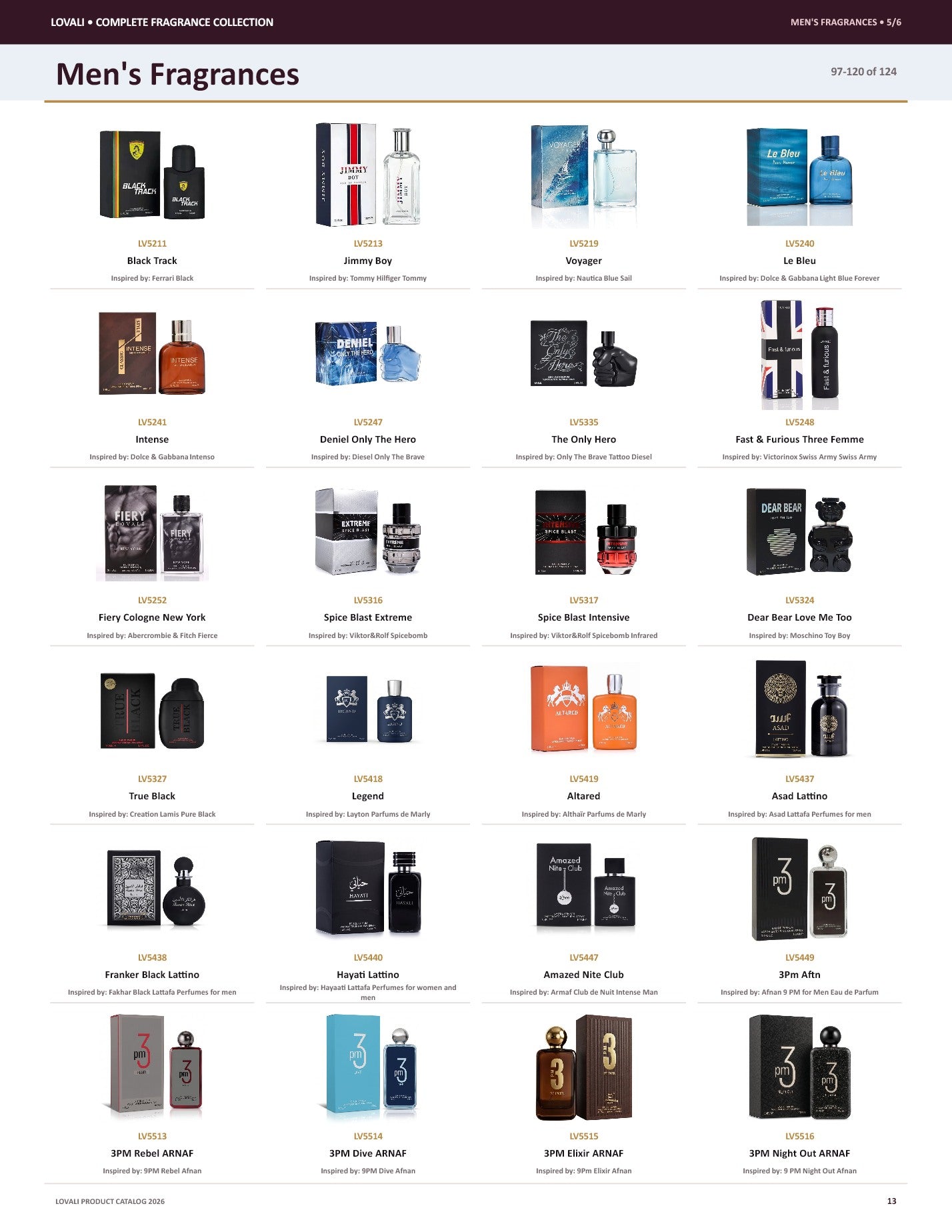 Lovali Men's fragrance catalog page 13