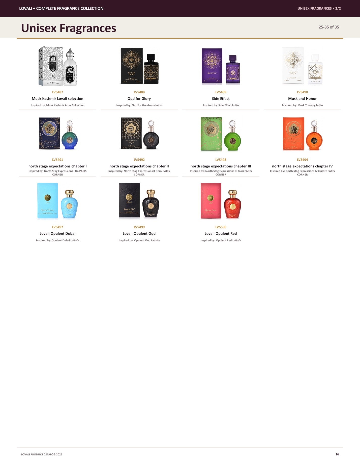Lovali Unisex fragrance catalog page 16
